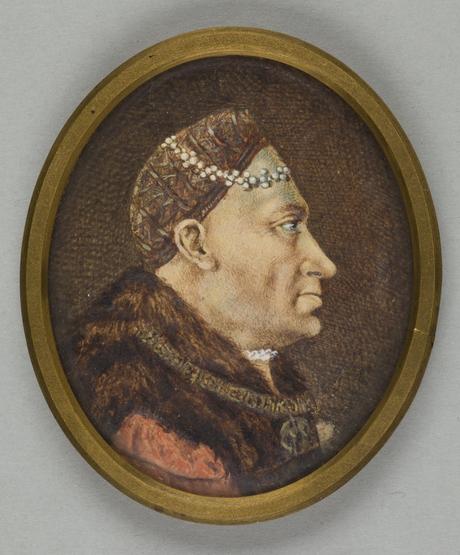 Miniatura, akwarela, papier, 6.4 x 5,3 cm, II poł XIX wieku