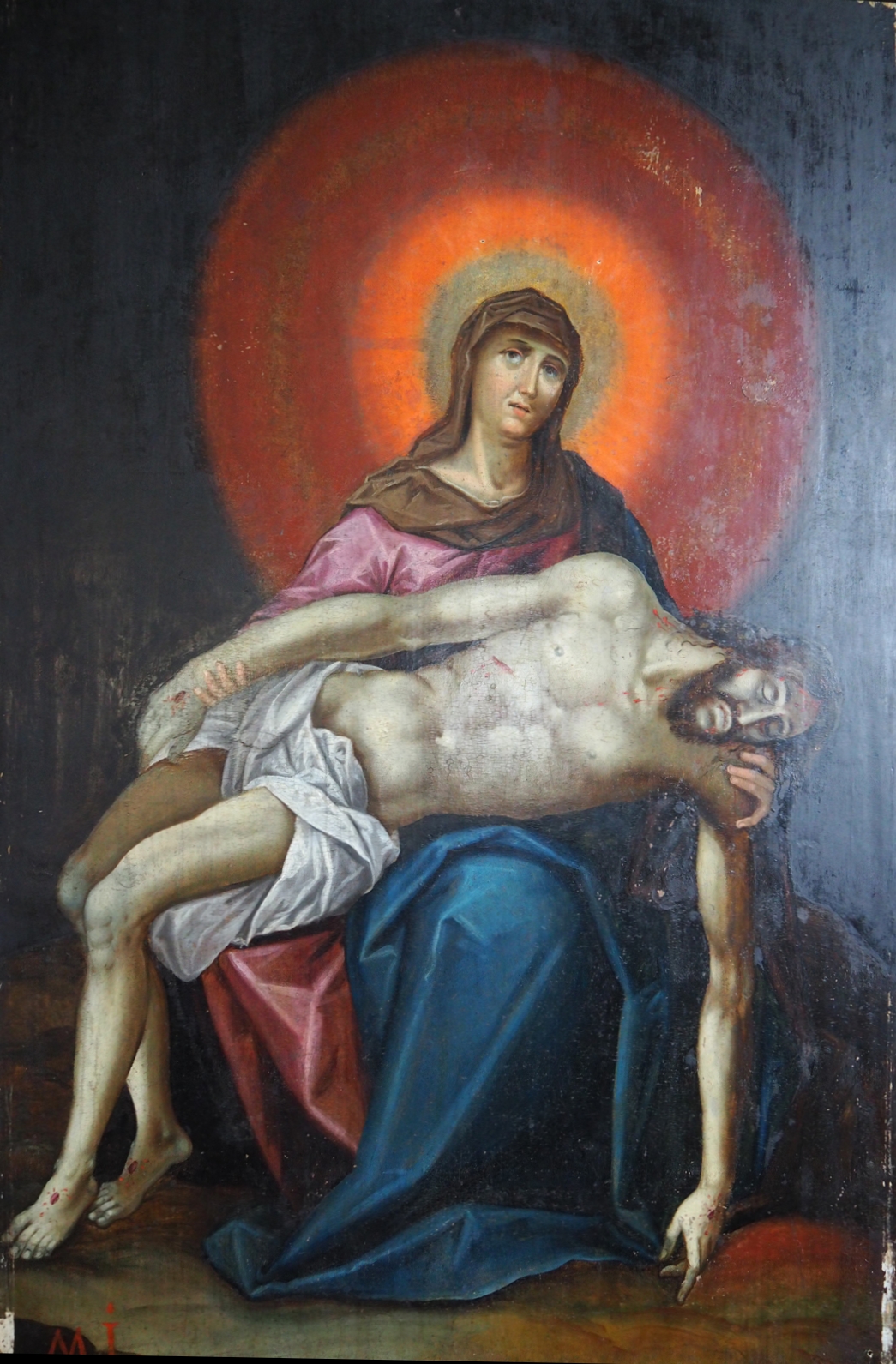 Pieta z Czarnego Potoku, technika olejno-żywiczna(?) na desce, 116 x 75 cm, 1649(?)