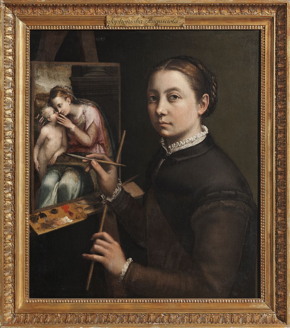 Sofonisba Anguissola, Autoportret przy sztaludze, XVI w., 65,7 x 59 cm;