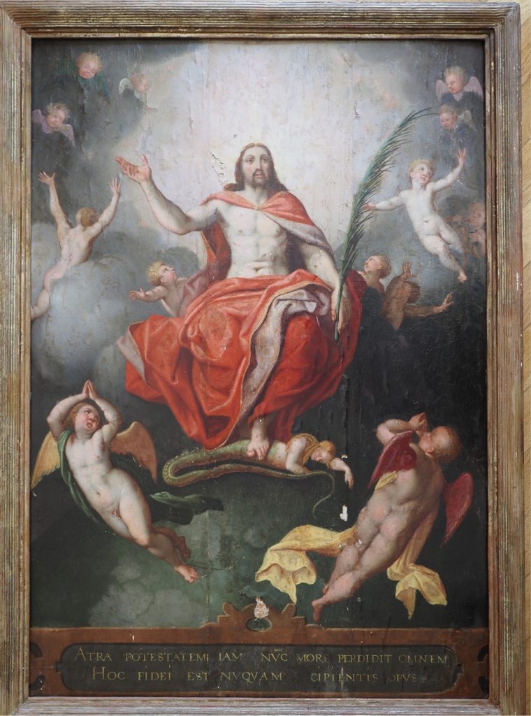 Chrystus depczący grzech, 2. poł.XVI w., Cerekiew, kościół pw. św. Wawrzyńca (fot. Anna Borowska, 2022)