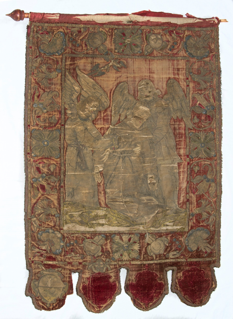 Chorągiew procesyjna ze sceną stygmatyzacji św. Franciszka z Asyżu, 1 ćw. XVII w., Muzeum UJ, fot. Janusz Kozina
